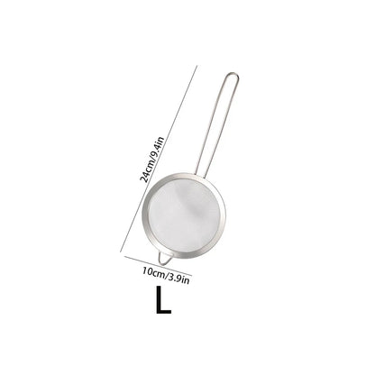 3pcs Stainless Steel Fine Mesh Strainer With Sturdy Handle And Hook, Colander Sifter For Juice Soy Milk, Kitchen Tools - ima…