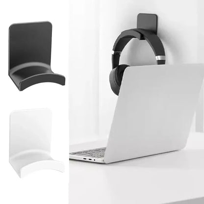 Universal Headphone Stand Adhensive Plastic Wall Mount Hanger Under Desk Headset Rack Holder Support for Gaming Earphone Bra…