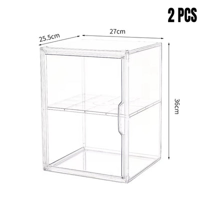 1/2/3/4PCS Acrylic Clear Display Storage Box for Fingures Foldable Display Case for Figurines Dolls Action Figure Organizer…
