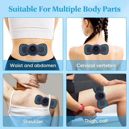 Electric Neck Massager EMS Muscle Massage Stimulator Low Frequency Instrument Back Cervical Calf Patches Pain Joints Mini De…