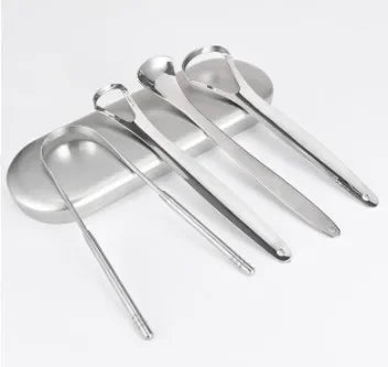 Premium 1pcs/3pcs Metal Tongue Scraper Cleaner for Adults & Kids Portable Stainless Steel Tongue Scrapers Brushes for Removi…