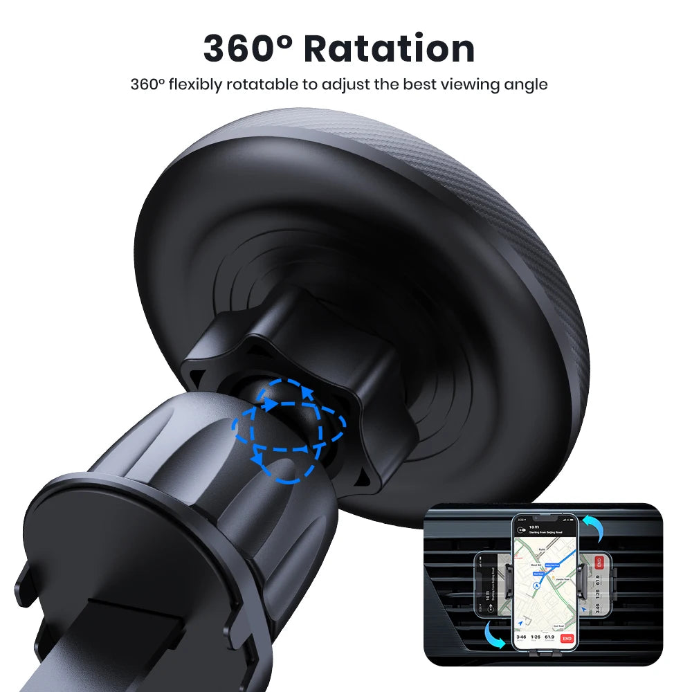 TOPK for Magsafe Car Phone Holder,Powerful Magnetism Premium Quality Single-Hand Operation Metal Hook Magnetic Car Phone Mou…