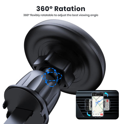 TOPK for Magsafe Car Phone Holder,Powerful Magnetism Premium Quality Single-Hand Operation Metal Hook Magnetic Car Phone Mou…