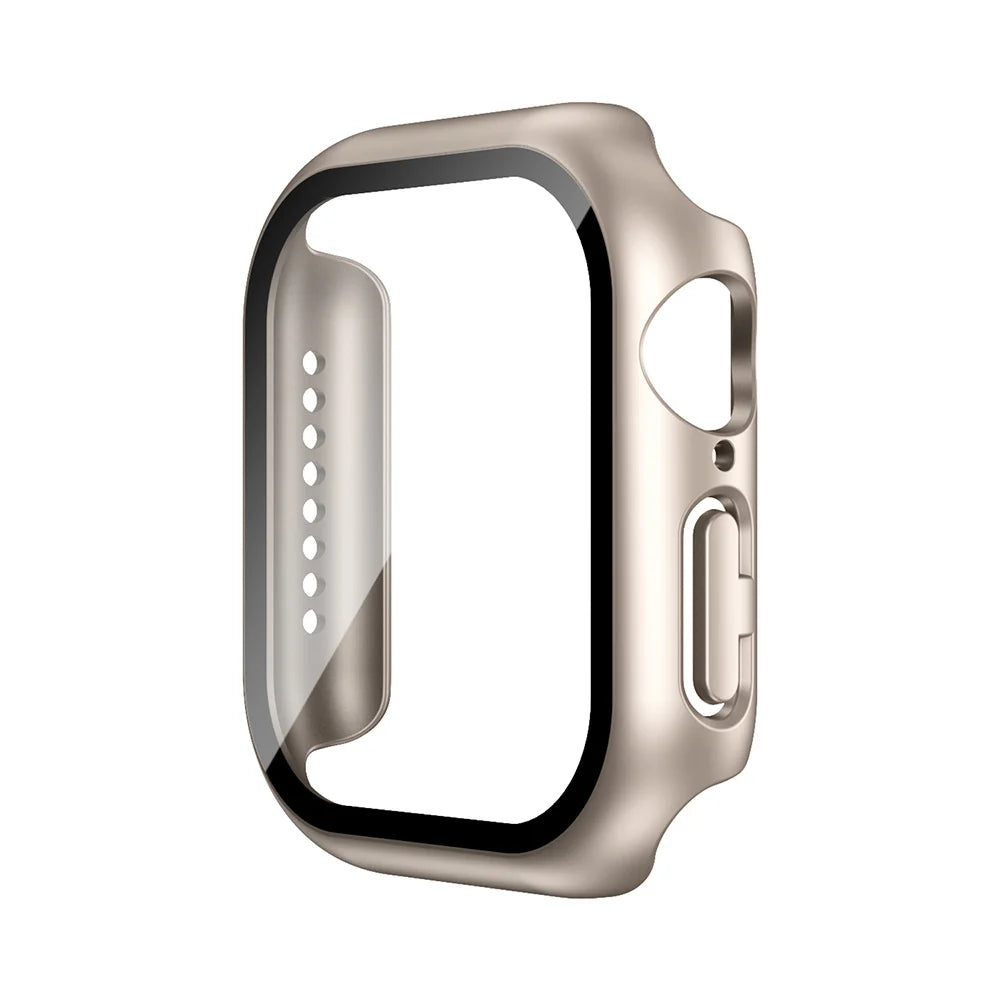 Tempered Glass+Case For Apple Watch 38mm 40mm 41mm 42mm 44mm 45mm 46mm Screen Protector Protective Cover iWatch 10 8 7 9 6 S…