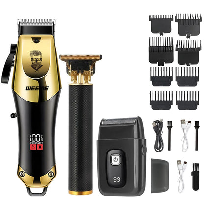 T9 Vintage Men's Electric Hair Clipper Beard Trimmer/Rechargeable Hair Cutting Machine With Nose Hair Trimmer Kit Boyfriend…