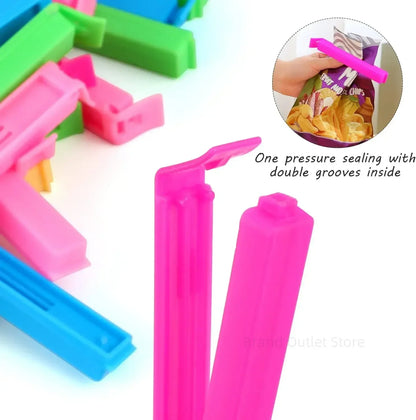 10/20PCS Kitchen Storage Food Snack Seal Sealing Bag Clips Sealer Clamp Plastic Tool Kitchen Accessories Food Bag Clips - im…