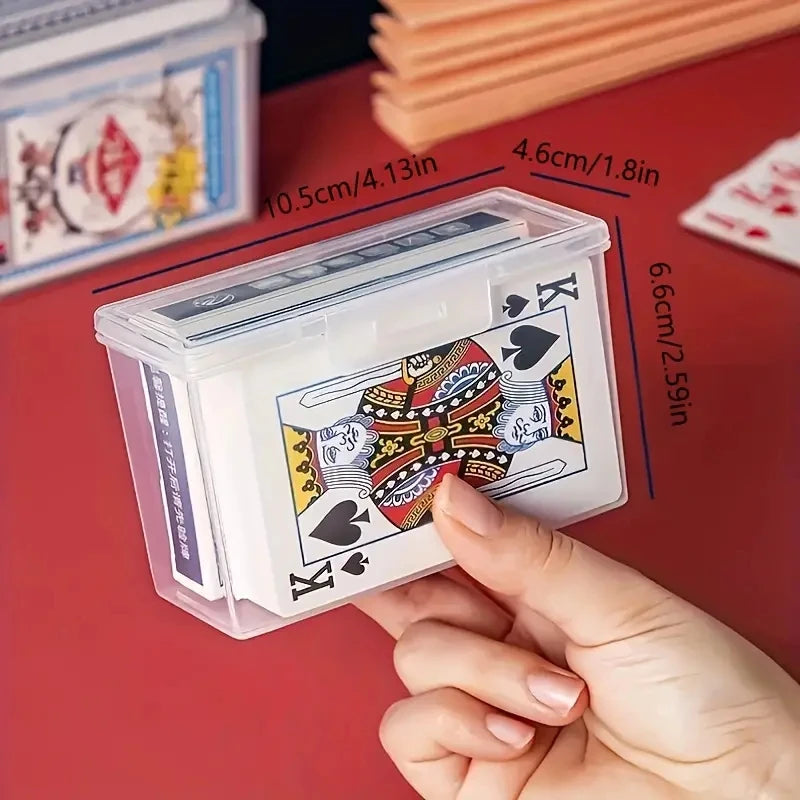 1/3pcs Playing Card Box, Clear Deck Case, Two Poker Images Can Be Placed (NO Cards) Christmas, Halloween, Thanksgiving Gift…