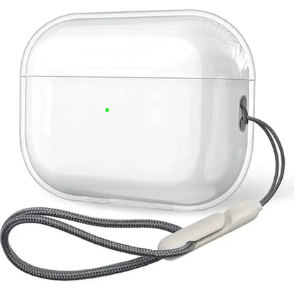 Clear Soft TPU Earphone Case for Airpods 4 3 2 1 Pro Pro2 Pro 3 Shockproof with Lanyard Strap for Airpods 4 Charging Case Co…