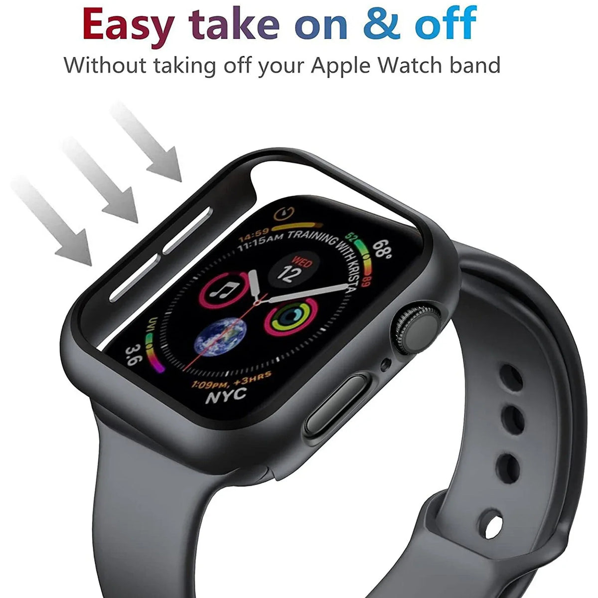 Tempered Glass+Cover For Apple Watch 11 10 9 8 7 46mm 42mm PC Bumper Screen Protector Case iWatch Series 7 6 5 4 SE3 44 40 4…