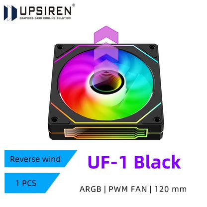 UPSIREN UF-1 PRISM 4 PRO Computer Chassis Fan 12cm ARGB 4 Pin PWM Quiet Cooling Fan 12V Large Air Volume 45.2CFM/600-1500RPM…