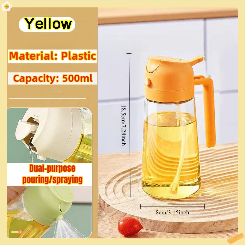 200/300/500ml Oil Spray Bottle BBQ Cooking Olive Oil Sprayer Plastic Baking Oil Spray Empty Bottle Vinegar Bottle Or Oil bru…