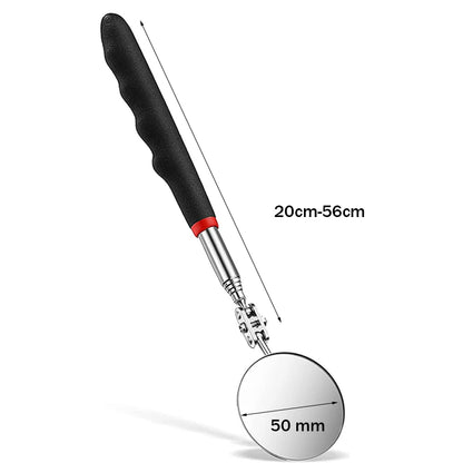 360° Inspection Mirror LED Light Telescoping Mirrors Extend Mechanic Tools Inspection Mirror Telescopic Handle Repairing Too…