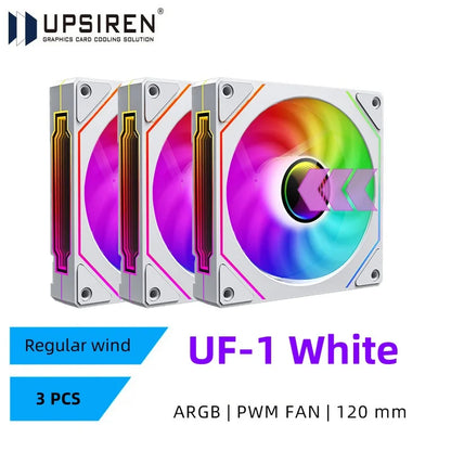 UPSIREN UF-1 PRISM 4 PRO Computer Chassis Fan 12cm ARGB 4 Pin PWM Quiet Cooling Fan 12V Large Air Volume 45.2CFM/600-1500RPM…
