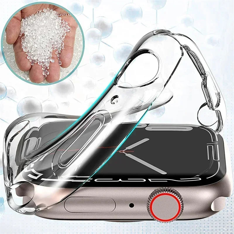 Soft TPU Screen Protector for Apple Watch 10 9 8 45mm 41mm 44mm 42mm 46mm 49mm Full Case Cover for IWatch Ultra 7 SE 6 5 4 3…