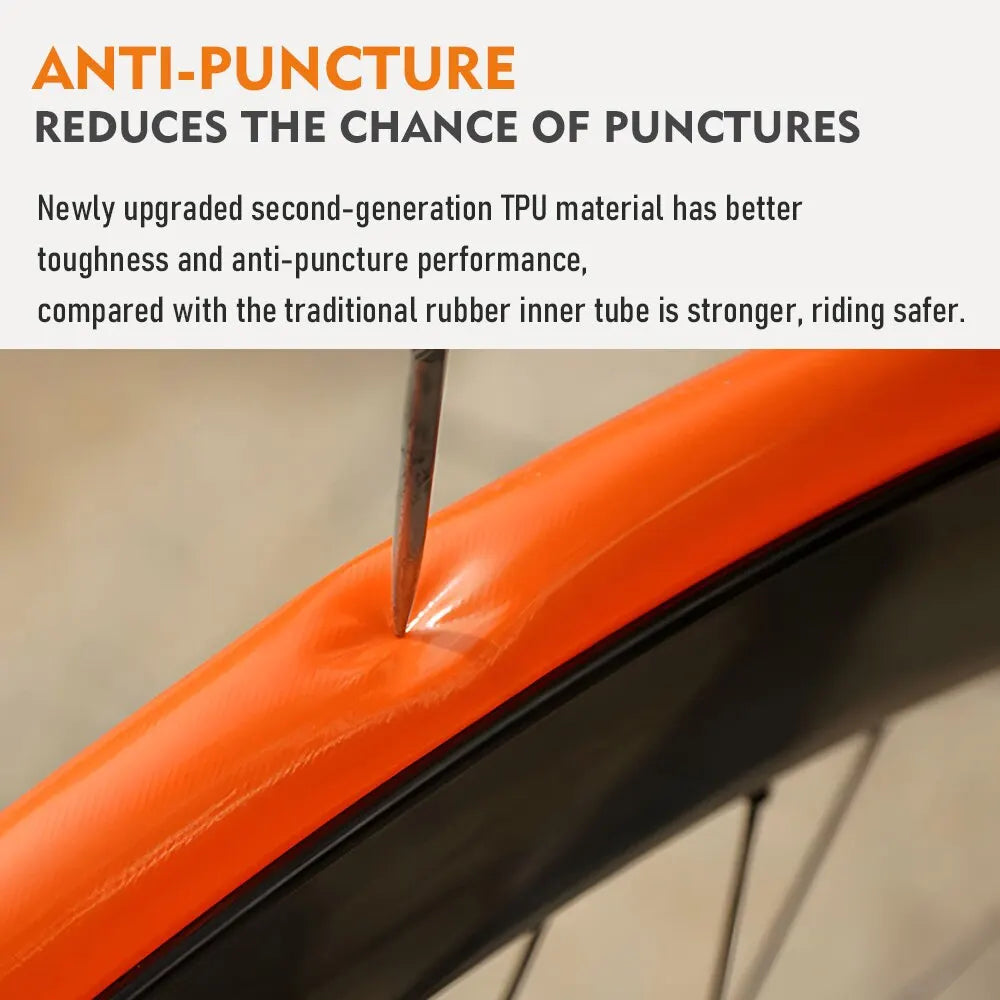 ThinkRider 1Pcs Ultralight 28g Bike Inner Tube 700X18 25 28 32 Road Bicycle TPU Material Tire 65mm Length French Valve - ima…