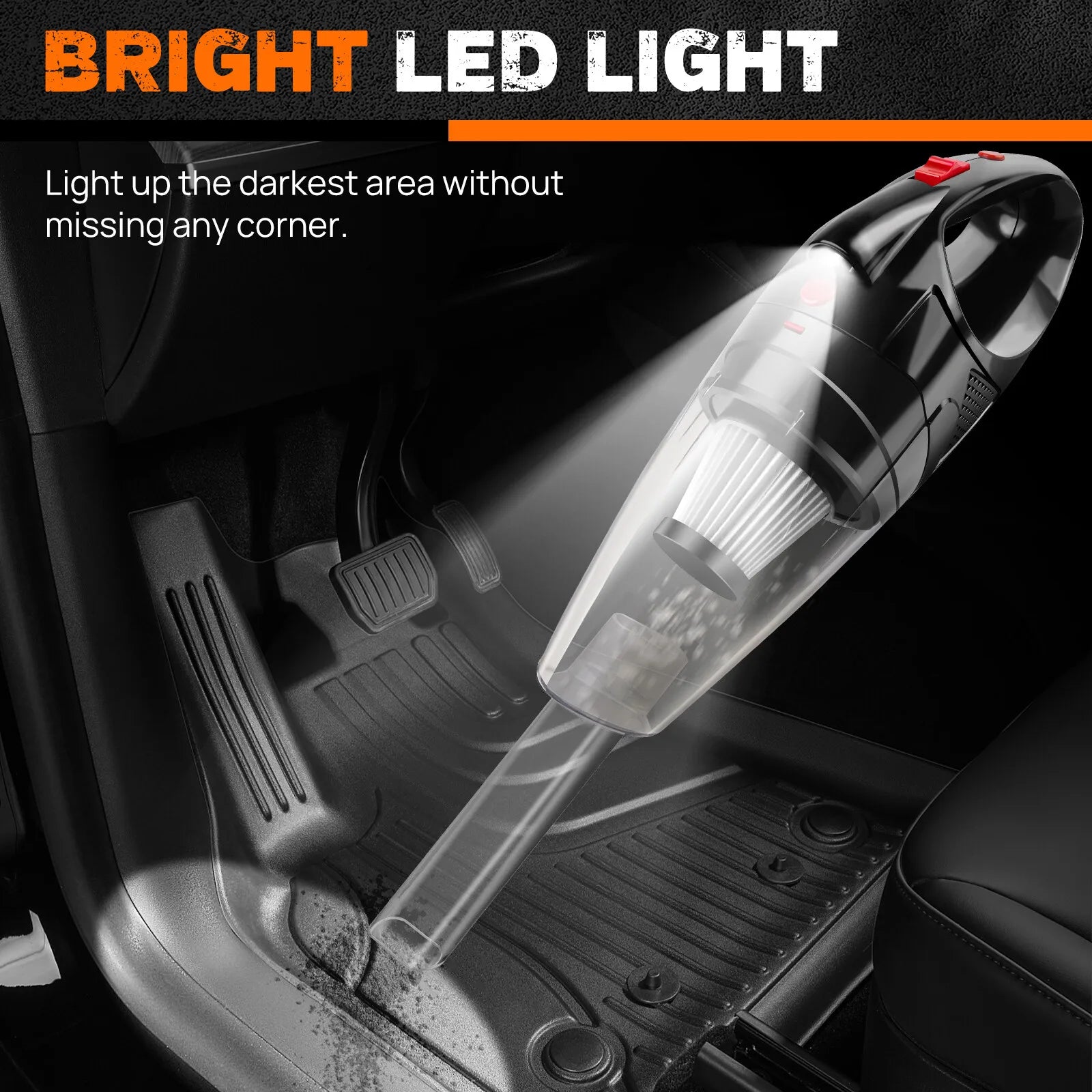 Mini Cordless Handheld Vacuum Cleaner Powerful Suction USB Rechargeable Lightweight Portable Vacuum for Car Home Pet Hair So…