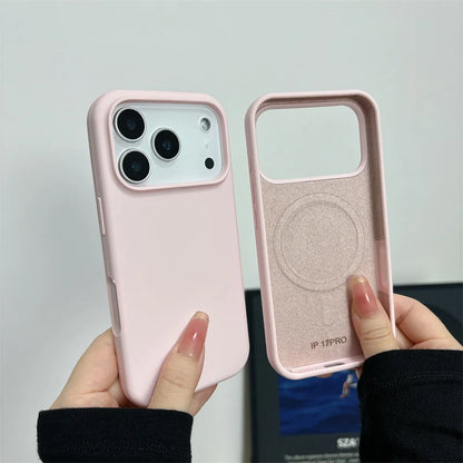 Magnetic Liquid Silicone Case for iPhone 17/17 Air/17 Pro/17 Pro Max For Magsafe Big Camera Hole Cover Shockproof Protective…