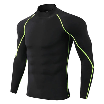 Men Sport T-shirt Quick Dry Bodybuilding Running Shirt Long Sleeve Compression Top Gym T Shirt Men Fitness Tight Rashgard -…