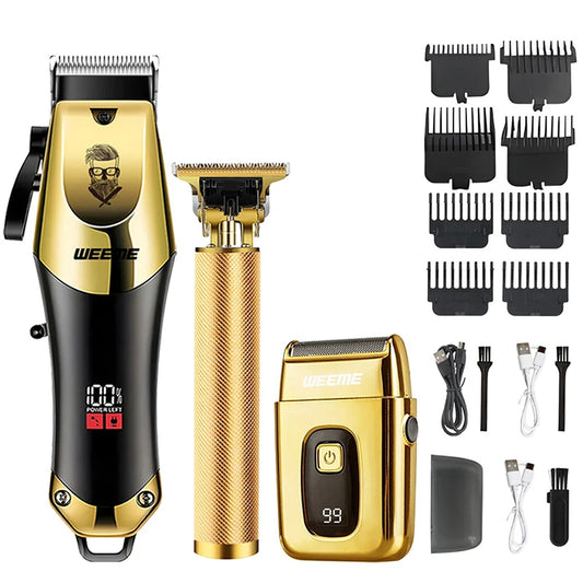 T9 Vintage Men's Electric Hair Clipper Beard Trimmer/Rechargeable Hair Cutting Machine With Nose Hair Trimmer Kit Boyfriend…