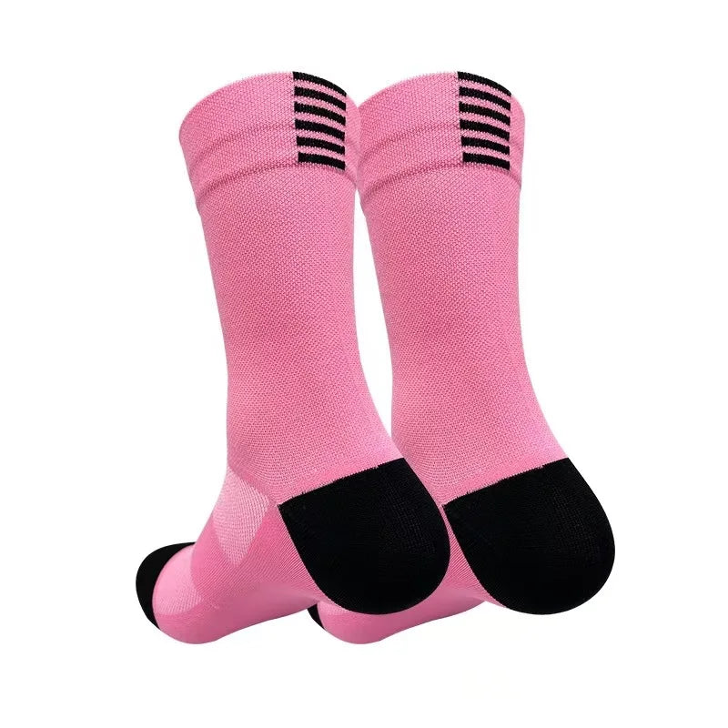 Jing Professional Cycling Socks Long Tube Men's and Women's Outdoor Sports Quick-Drying Four Seasons Bicycle Socks Running S…