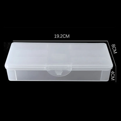 1Pc Rectangle Double-layer Nail Art Tool Empty Storage Box Tweezers Clippers Pens Polishing Nail Buffer Files Plastic Contai…