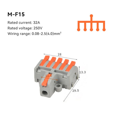 10/30/50 PCS Mini Fast Wiring Cable Connectors Universal Compact Splitter Electrical Conductors Push-in Home Terminal Block…