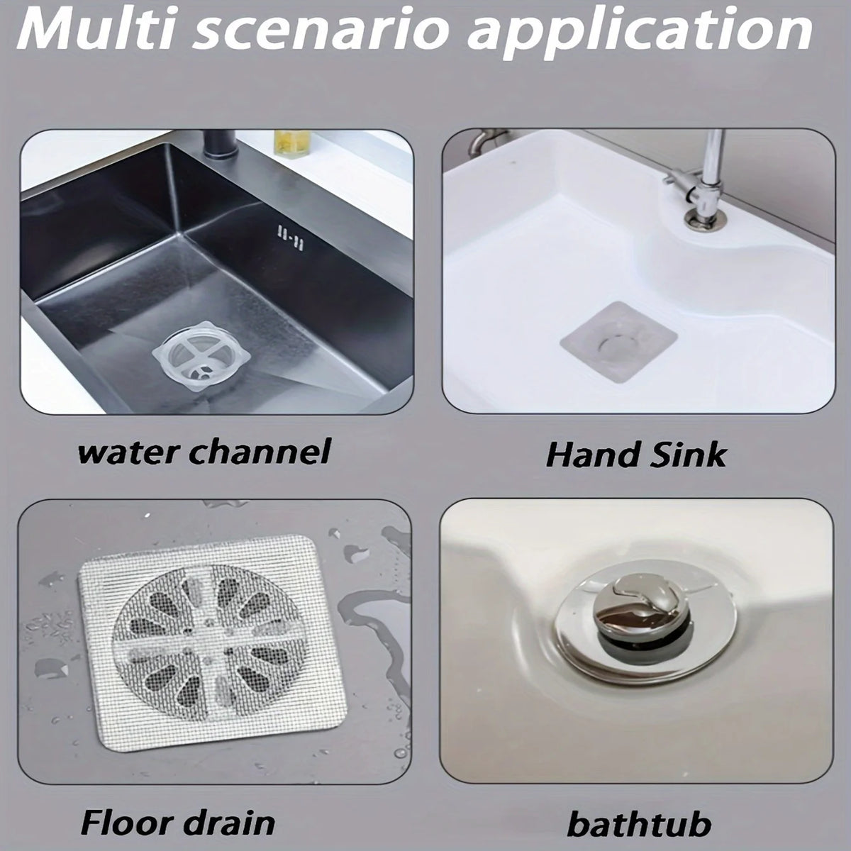 Floor Drain Sticker, Insect-proof Self-adhesive Bathroom Hair Filter Net, Sewer Filter, Kitchen Anti-blocking Mesh Net - ima…