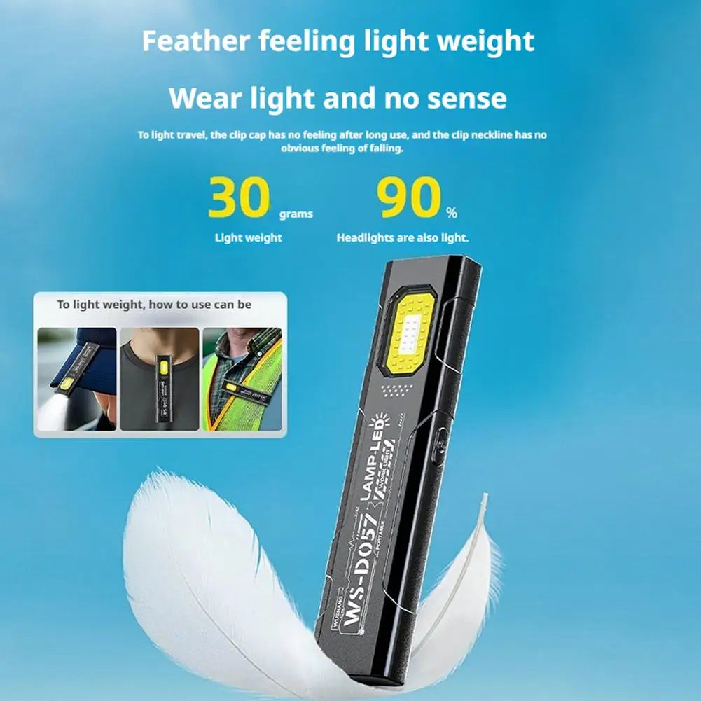Outdoor LED Flashlight 550Lm Portable Mini Torch Light Pocket Lantern Flood Work Light with 5 Modes - image 6