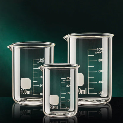50/100/150/250/500/1000ml High Borosilicate Glass Measuring Cup Clear Scale Cup Laboratory Beaker Kitchen Baking Measuring C…
