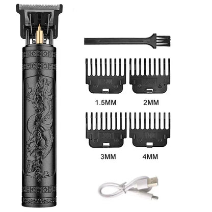 Carving Hair Clipper Professional Hair Cutting Machine Barber Rechargeable Hair Trimmer Metal Haircut Machine Clipper for Me…