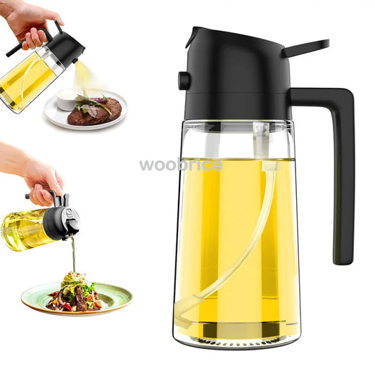 2in1 Kitchen Spray Oil Dispenser Oil Sprayer Polisher Or Only Brush Spray for Air Fryer Salad Grilling Roasting Cooking Kitc…