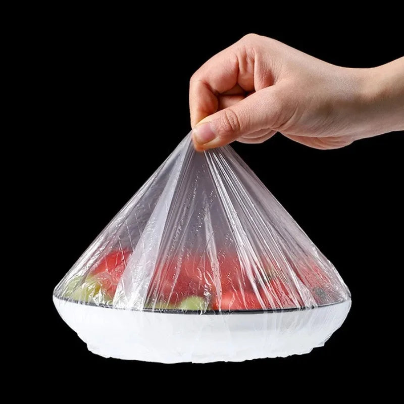 Disposable Food Cover Saran Wrap Bowel Cover Food Grade Fresh-keeping Plastic Bag Kitchen Storage Accessories - image 4