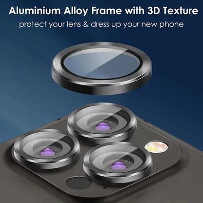3Pcs Metal Lens Protector Glass For iPhone 15 13 12 11 14 Pro Max Back Camera Lens Protection Film For iPhone 13 Mini 14 15…