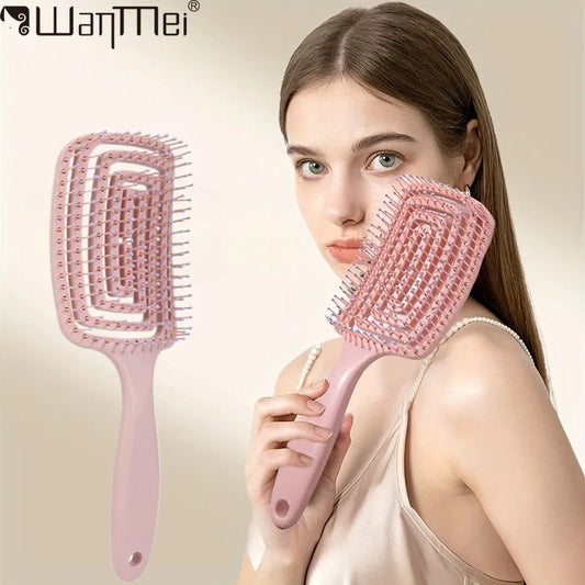 WANMEI Volumizing Detangling Hair Massage comb Hair Massage Comb with Hollowed-Out Design hair styling tools for real hair w…
