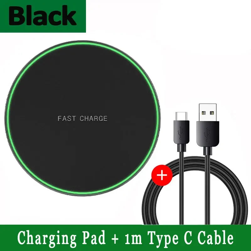 100W Fast Wireless Charger Pad For iPhone 15 14 13 12 X Pro Max 8 Samsung Galaxy S23 Xiaomi Wireless Charging Station Charge…