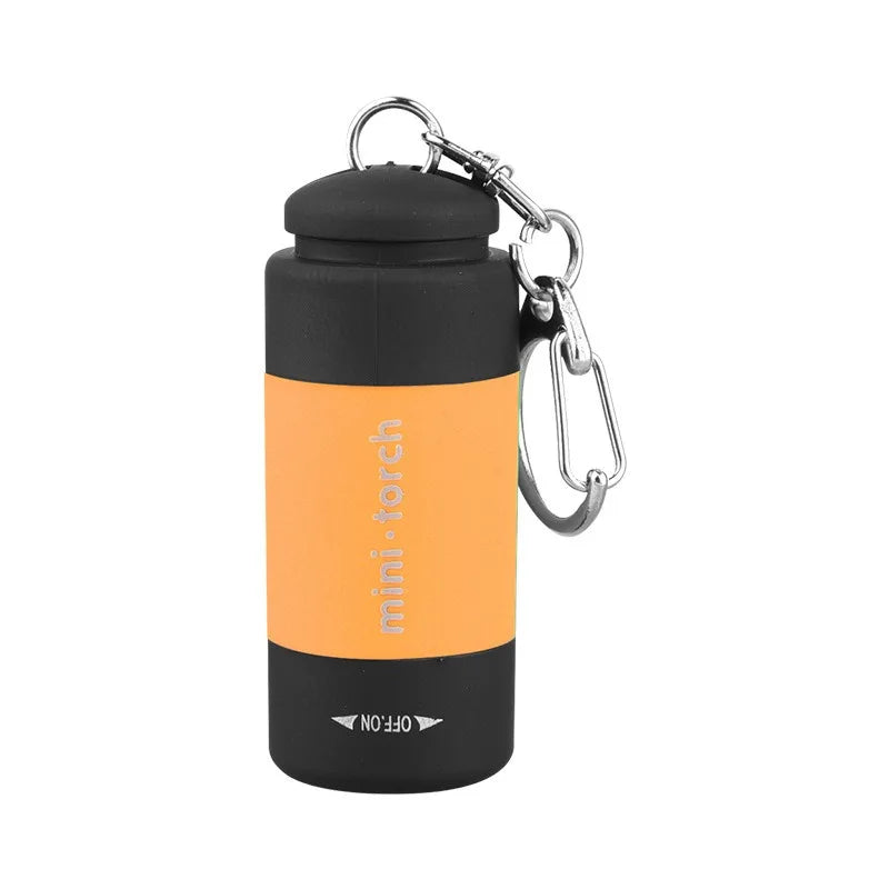 USB Rechargeable LED Multifunctional Strong Light Pocket Keychain Flashlight Waterproof Outdoor Hiking Camping Mini Flashlig…
