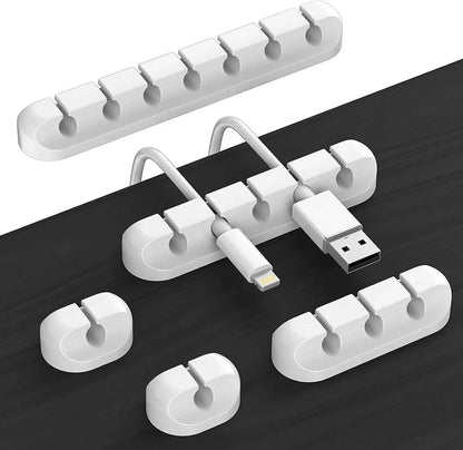 VIKEFON Cable Cord Wire Organizer Silicone USB Cable Winder Management Clips Self Adhesive for Mouse Keyboard Headset For iP…