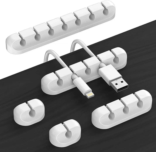 VIKEFON Cable Cord Wire Organizer Silicone USB Cable Winder Management Clips Self Adhesive for Mouse Keyboard Headset For iP…