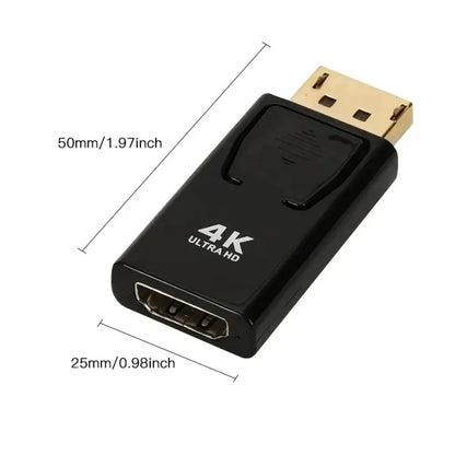 4K 30Hz/60Hz DP DisplayPort to HDMI-compatible Adapter Converter Display Port DP to HDTV Adapter Video Audio Laptop PC Lapto…
