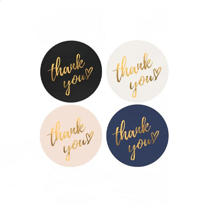 50-500pcs 1inch Blue Thank You Stickers For Envelope Sealing Labels Stationery Supplies Handmade Wedding Gift Decoration Sti…
