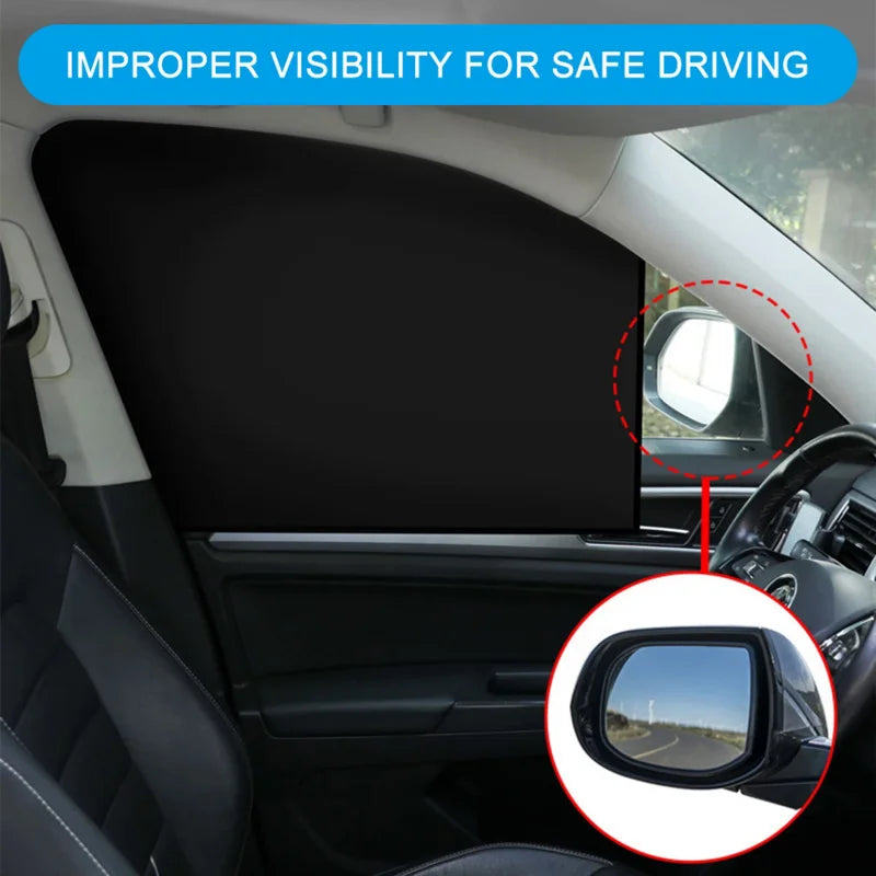Magnetic Car Sunshade UV Protection Curtains Sun Shield Cover Double Sides Auto Window Sun shade Protector Cover Diy Accesso…