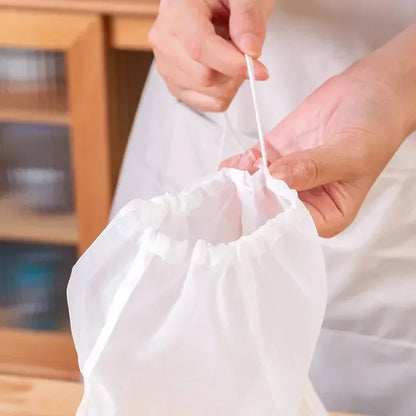 1/5Pcs Reusable Nut Milk Bags Strainers Unbleached Nylon Cheesecloth Bag Food Cheese Yogurt Filter Kitchen Fine Mesh Straine…