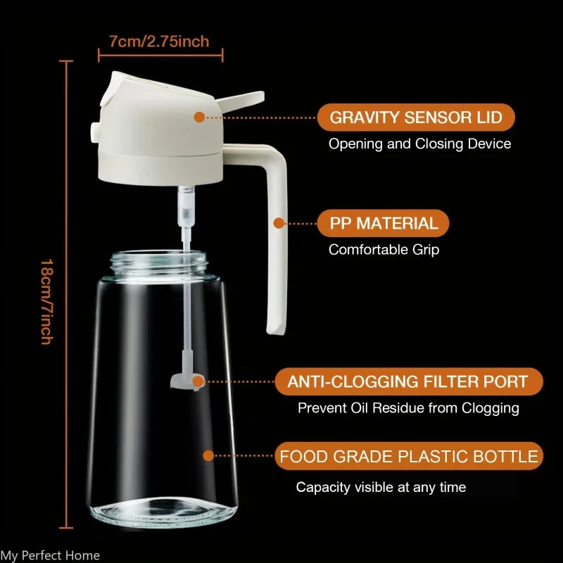 2in1 500ml Plastic Kitchen Oil Sprayer Spray Oil Olive Spray Bottle for Oil Dispenser BBQ Baking Roasting Picnic Kitchen Too…
