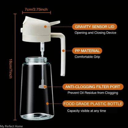 2in1 500ml Plastic Kitchen Oil Sprayer Spray Oil Olive Spray Bottle for Oil Dispenser BBQ Baking Roasting Picnic Kitchen Too…