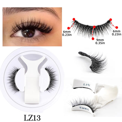 Hot 1 Pair Magnetic Eyelashes Handmade Fluffy Faux Mink Lashes Reusable Natural False Eyelashes and Magnetic Tweezers Set Ma…