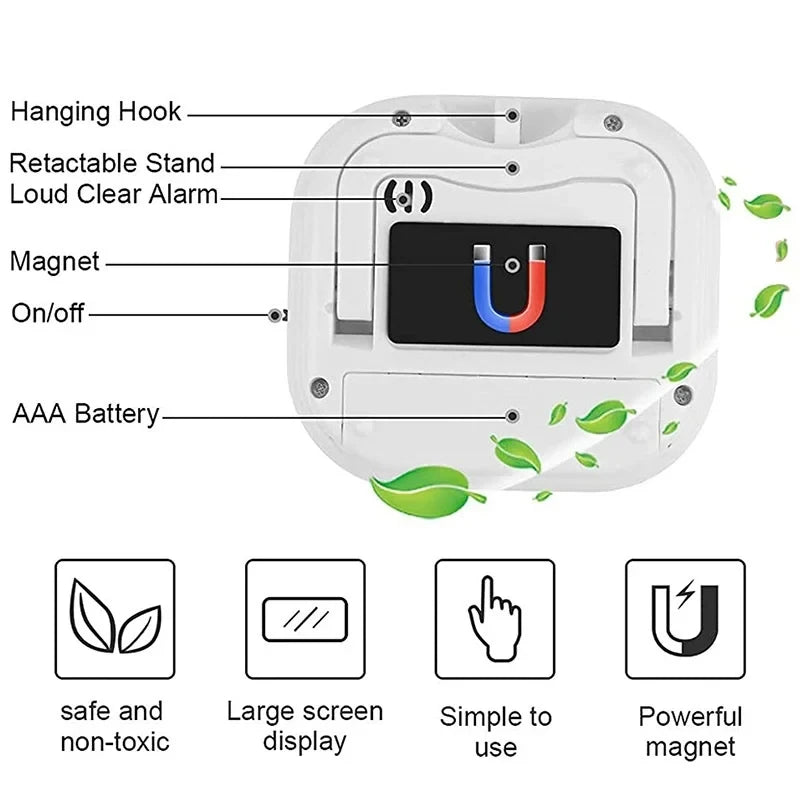 1PC LCD Digital Kitchen Timer Magnetic Cooking Large Count Down Up Clear Loud Alarm Stonego Home Kitchen Accessories - image…