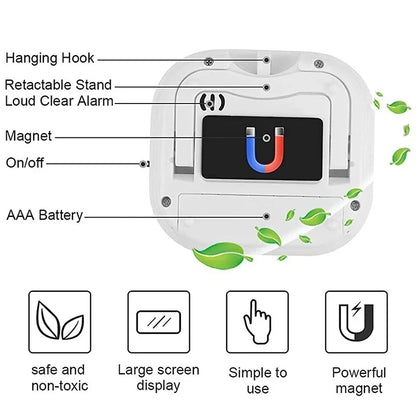 1PC LCD Digital Kitchen Timer Magnetic Cooking Large Count Down Up Clear Loud Alarm Stonego Home Kitchen Accessories - image…
