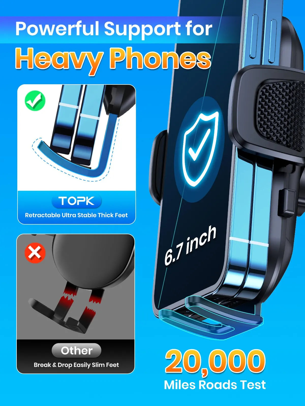 TOPK Car Phone Holder Gravity Stand for iPhone Xiaomi Samsung Car Mobile Support for Dashboard Windshield Air Vent Phone Mou…