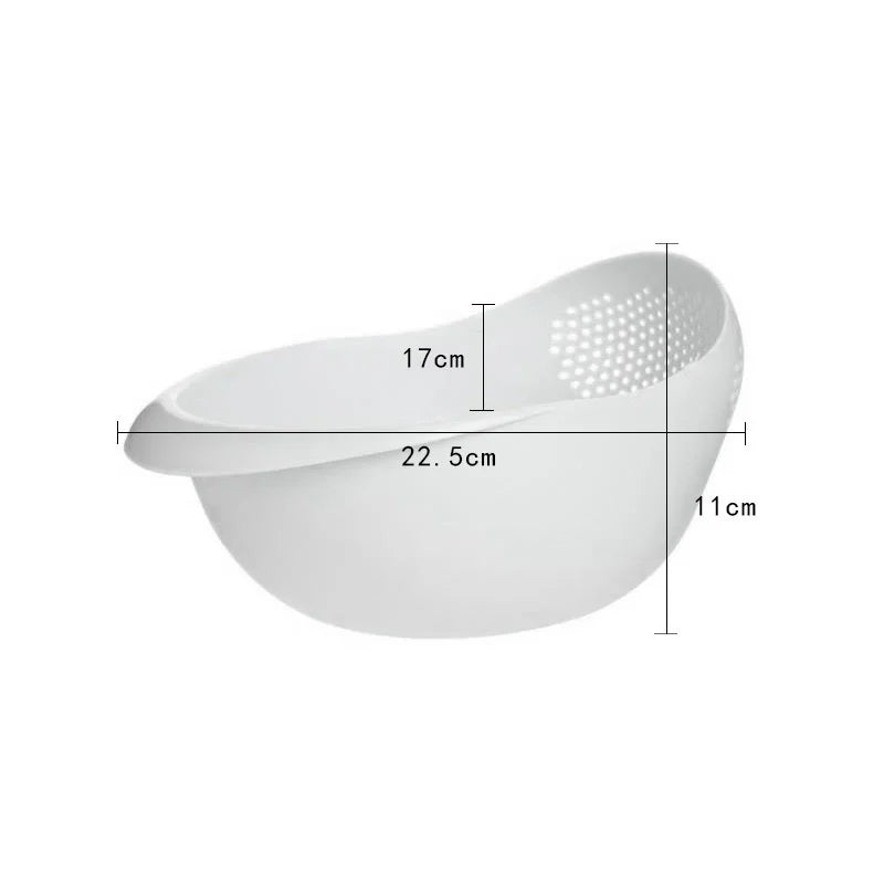 Rice Sieve Plastic Colander Kitchen Drain Basket with Handles Rice Bowl Strainer Basket Sink Drain Kitchen Tools - image 7