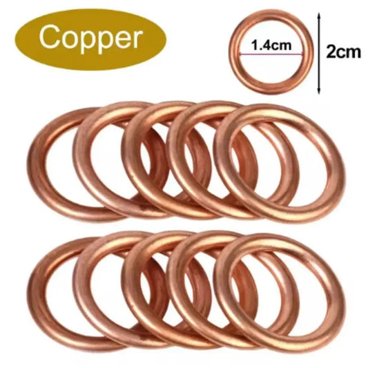 Car Oil Pan Drain Gasket Drainage Bolt Pad Aluminum/ Copper Oil Drain Plug Gasket Replaceable Accessories for Volkswagen Aud…